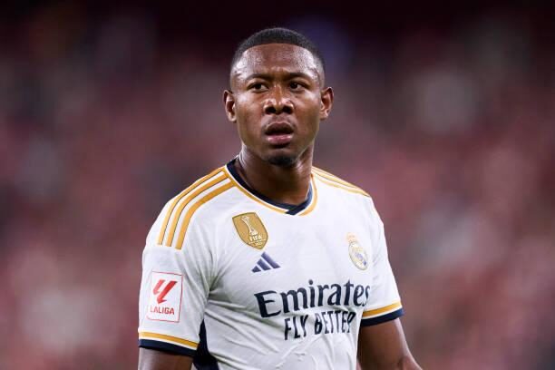 David Alaba trong trận đấu giữa Real Madrid và Athletic Club tại Estadio de San Mames vào ngày 12 tháng 8 năm 2023